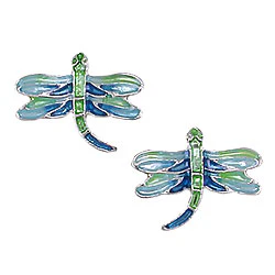Turquoise Dragonfly Stud Earrings