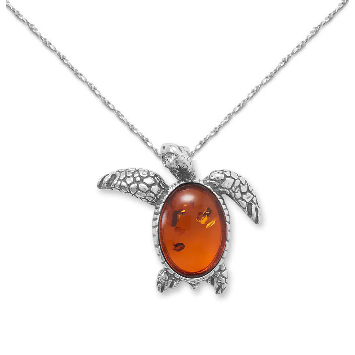 Amber Sea Turtle Earrings - Image 3
