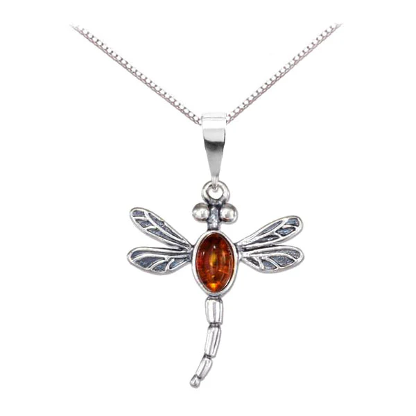 Baltic Amber Dragonfly Earrings - Image 3