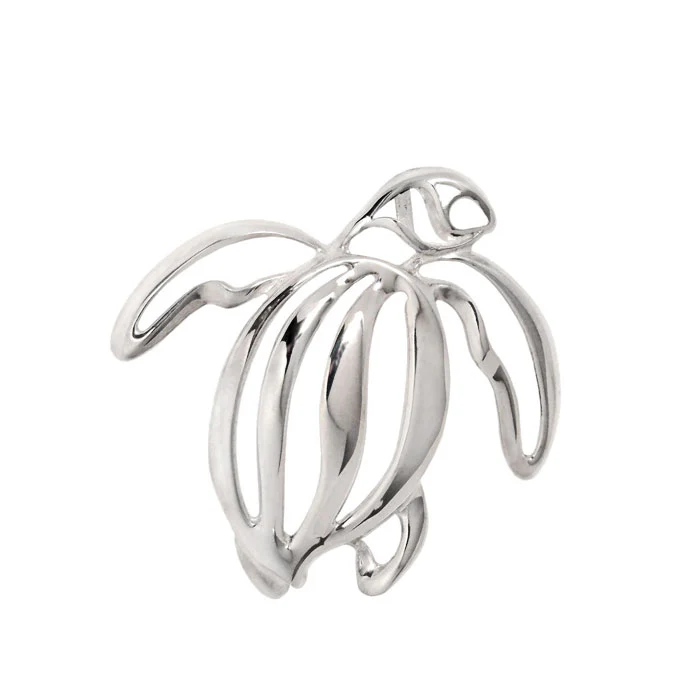 Loggerhead Silver Sea Turtle Necklace - Image 4