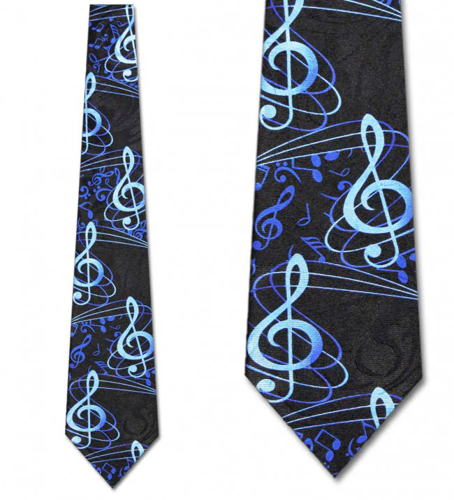 Musical Blues Music Necktie - Image 3