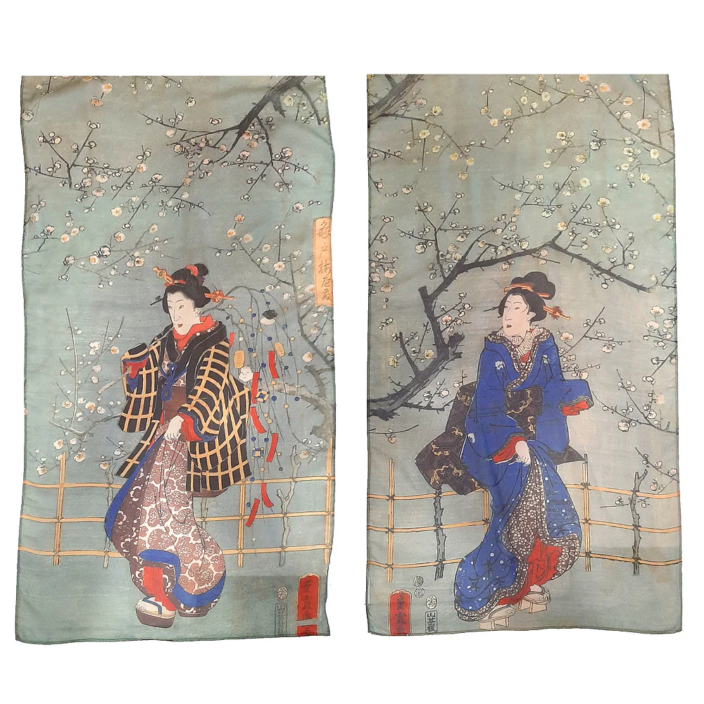 Hiroshige Two Geisha Art Scarf - Image 2