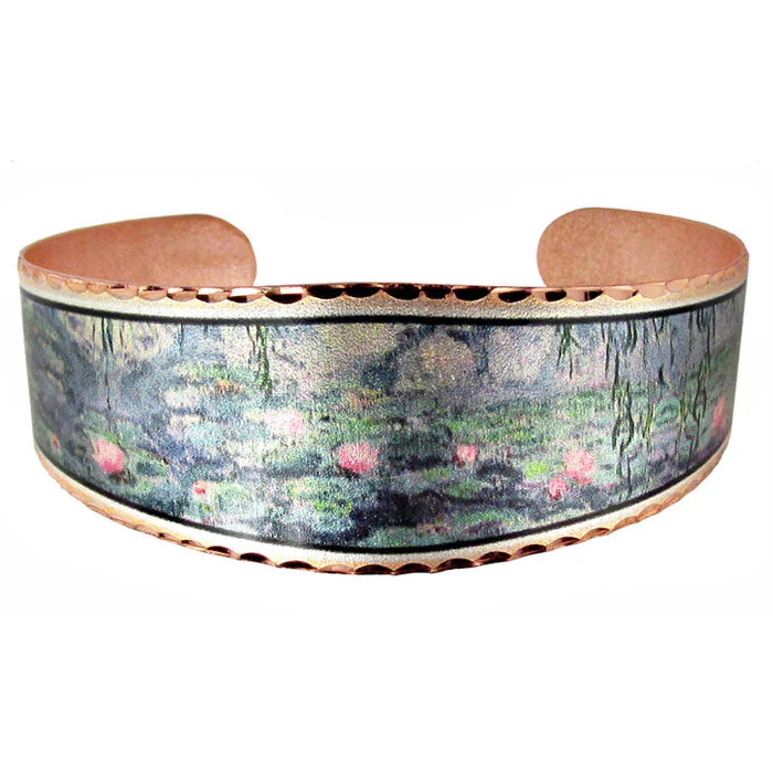 Monet Water Lilies Long Art Earrings - Image 3