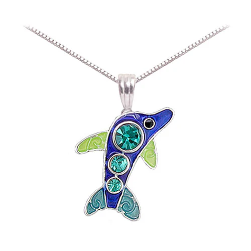 Crystal Dolphin Earrings - Image 3