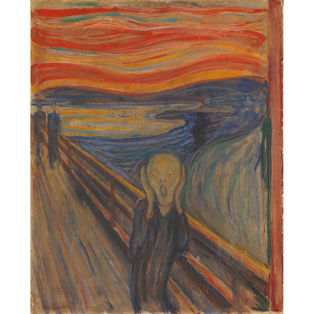 Edvard Munch The Scream Chiffon Art Scarf - Image 3