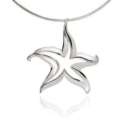 Handcrafted Sterling Silver Starfish Pendant - Celestial Ocean Jewelry - Image 3