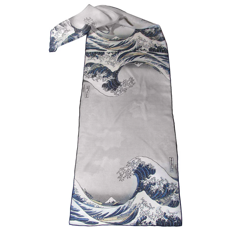 Hokusai The Great Wave Silk Scarf - Image 2