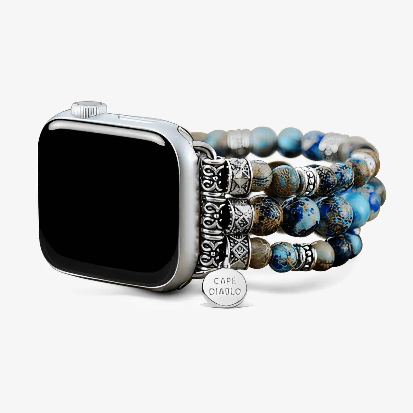 Imperial Turquoise Jasper Stretch Apple Watch Strap - Image 9
