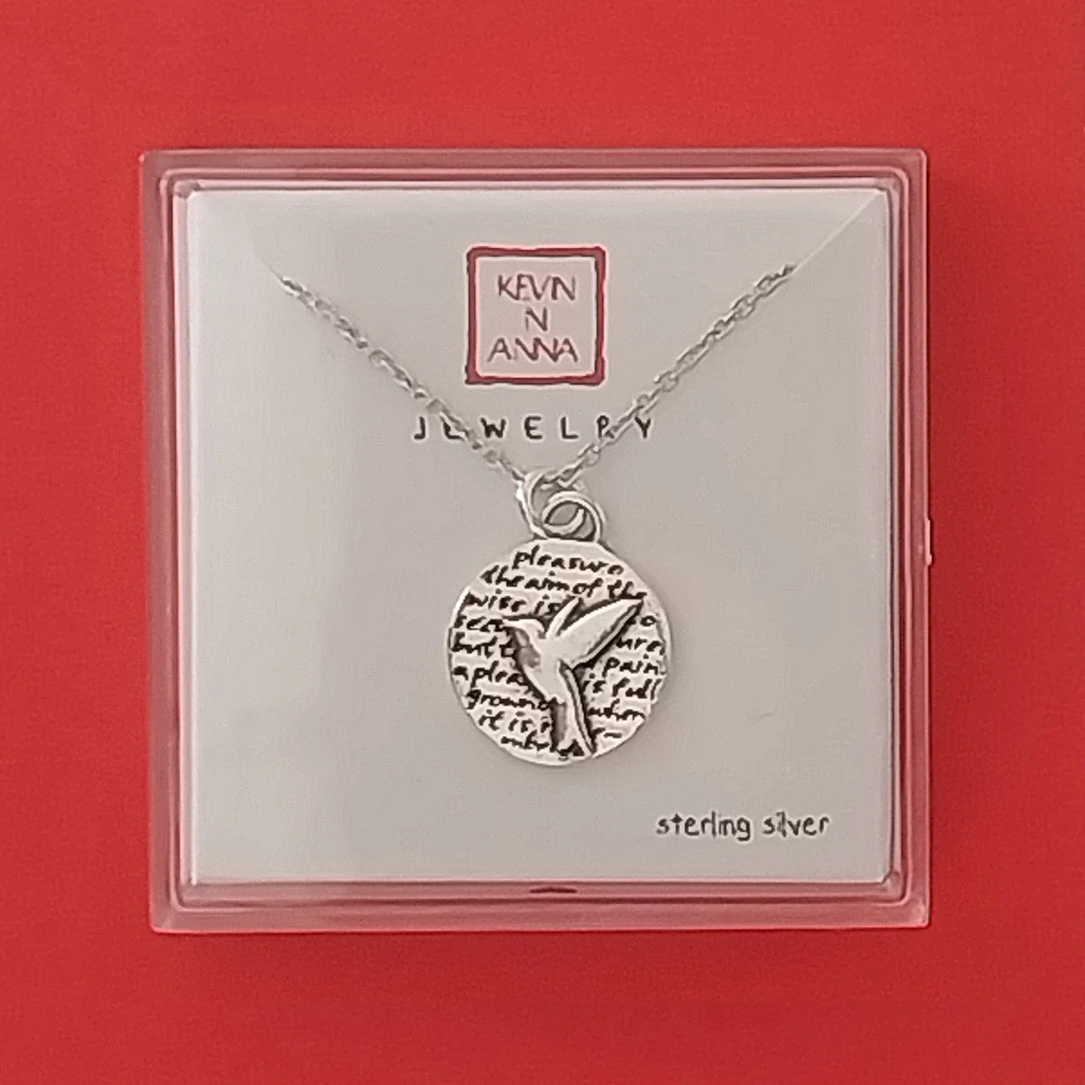 Inspirational Silver Hummingbird Necklace - Image 3