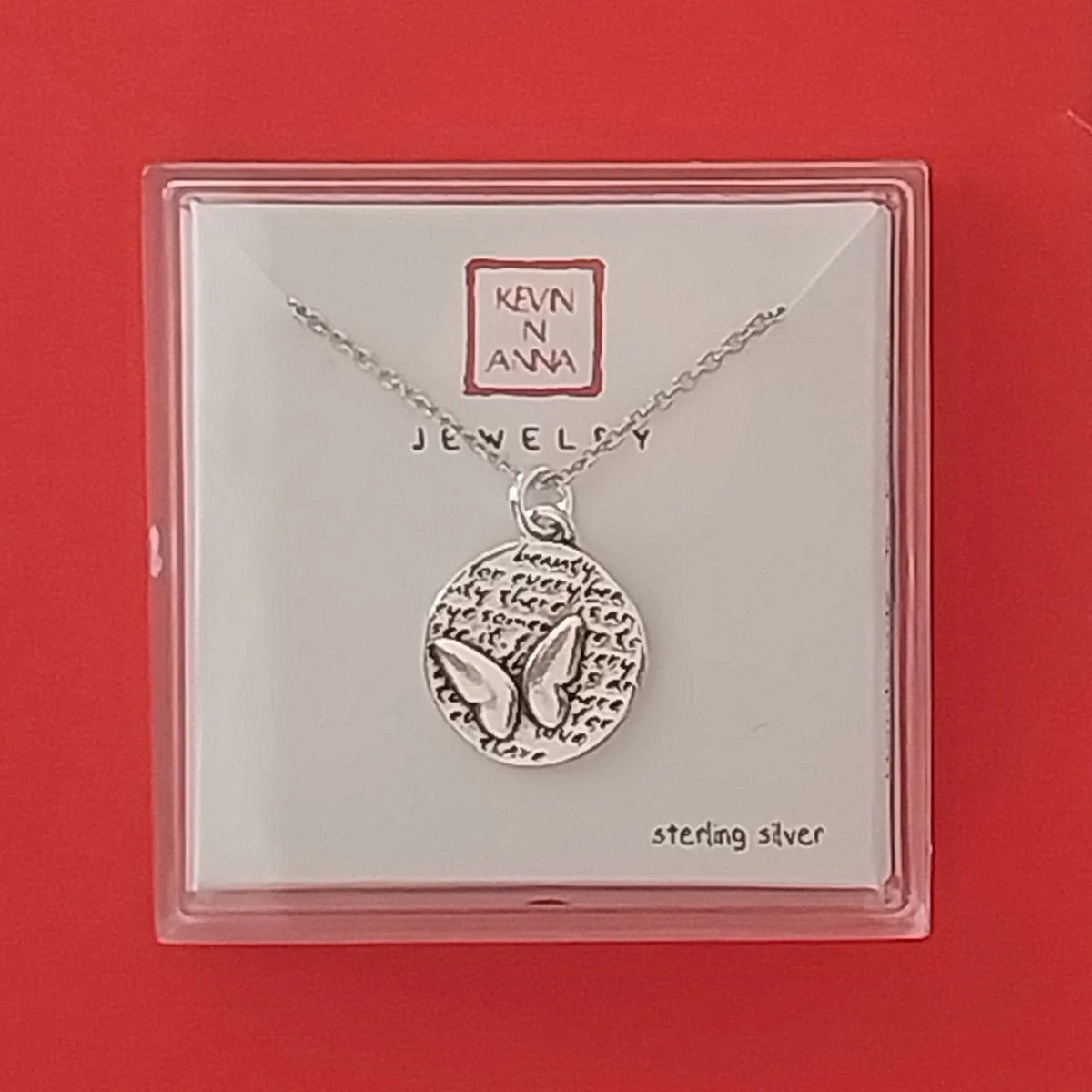 Inspirational Sterling Silver Butterfly Necklace - Image 3