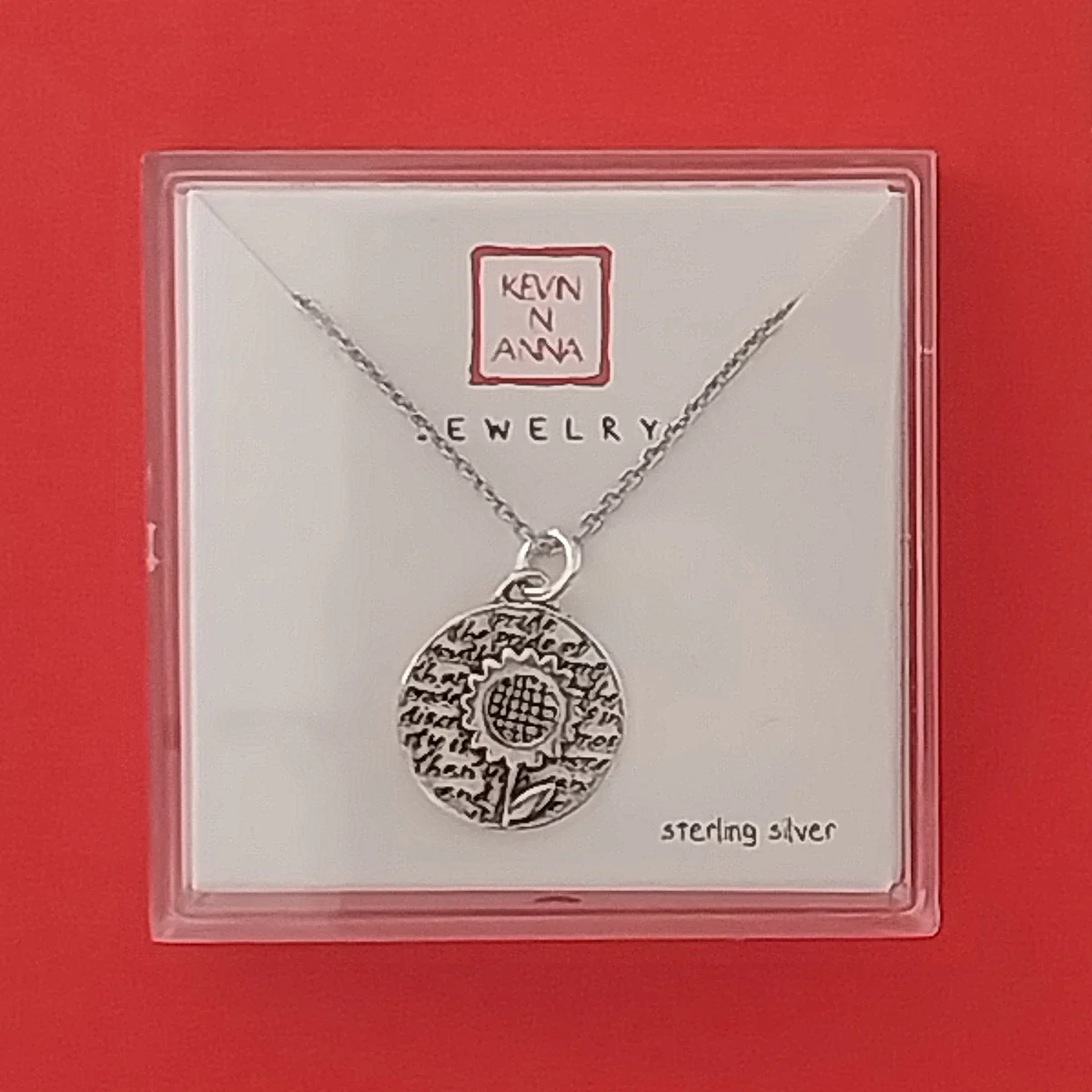 Inspirational Sterling Silver Sunflower Necklace, Made in the USA - Image 3