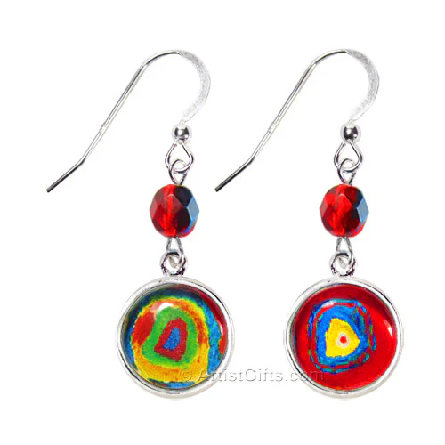 Kandinsky Abstract Art Glass Necklace - Image 5