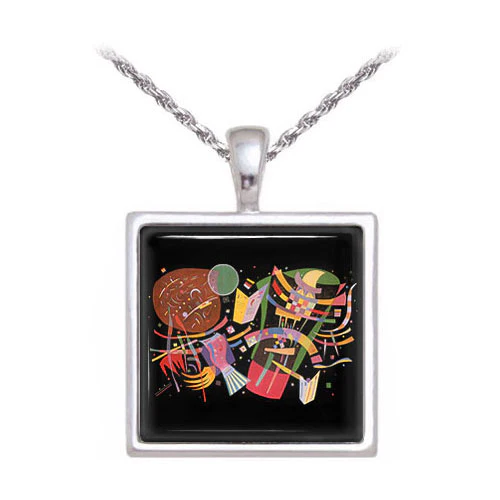 Kandinsky Composition X Art Glass Necklace - Image 2