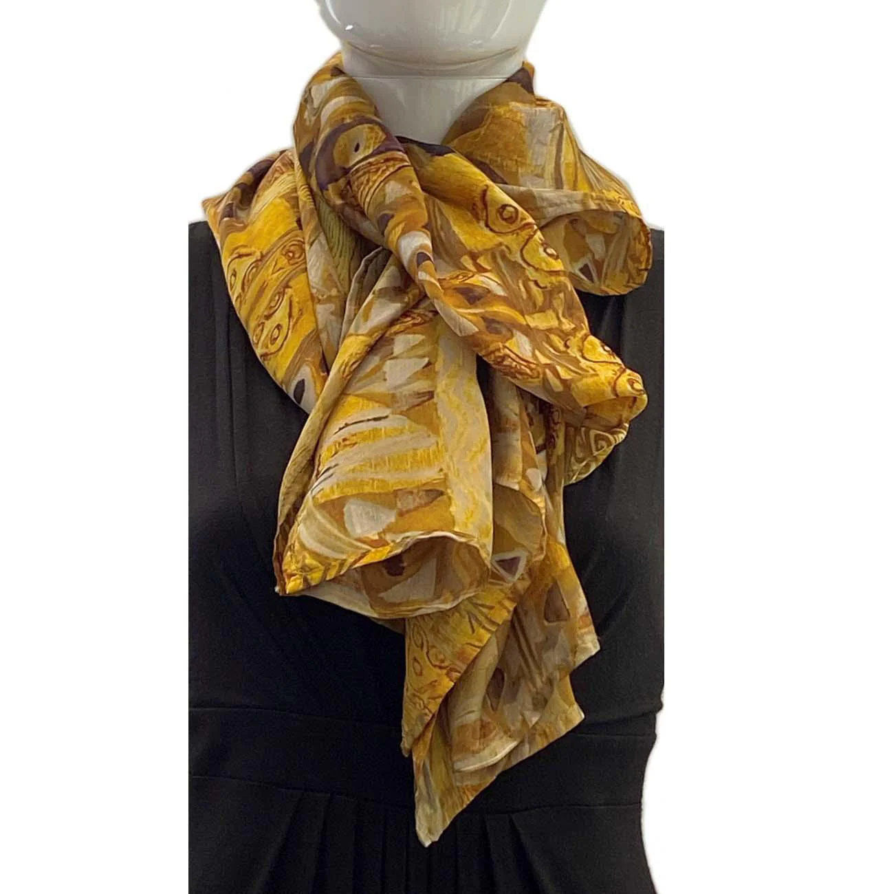 Klimt Adele Gold Dress Art Popover Top or Scarf - Image 2