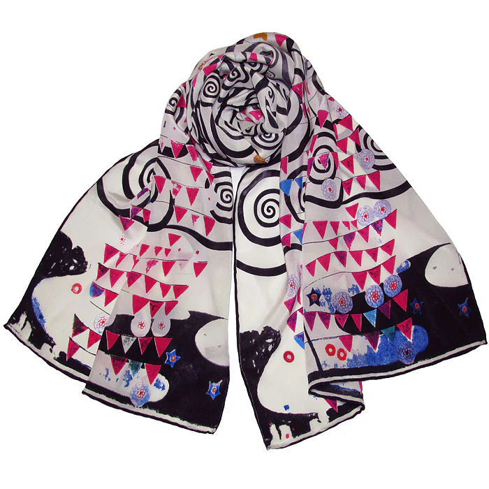 Klimt Silk Scarf Stoclet Frieze Inspired