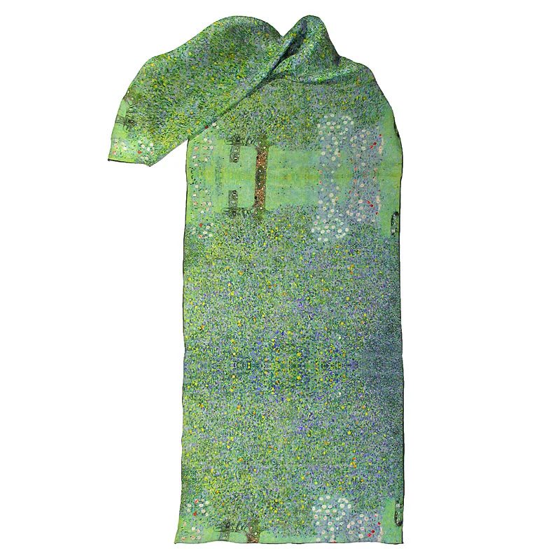 Klimt Roses Under Trees Art Scarf - Image 2