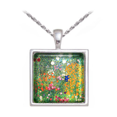 Klimt Flower Garden Earrings - Image 3