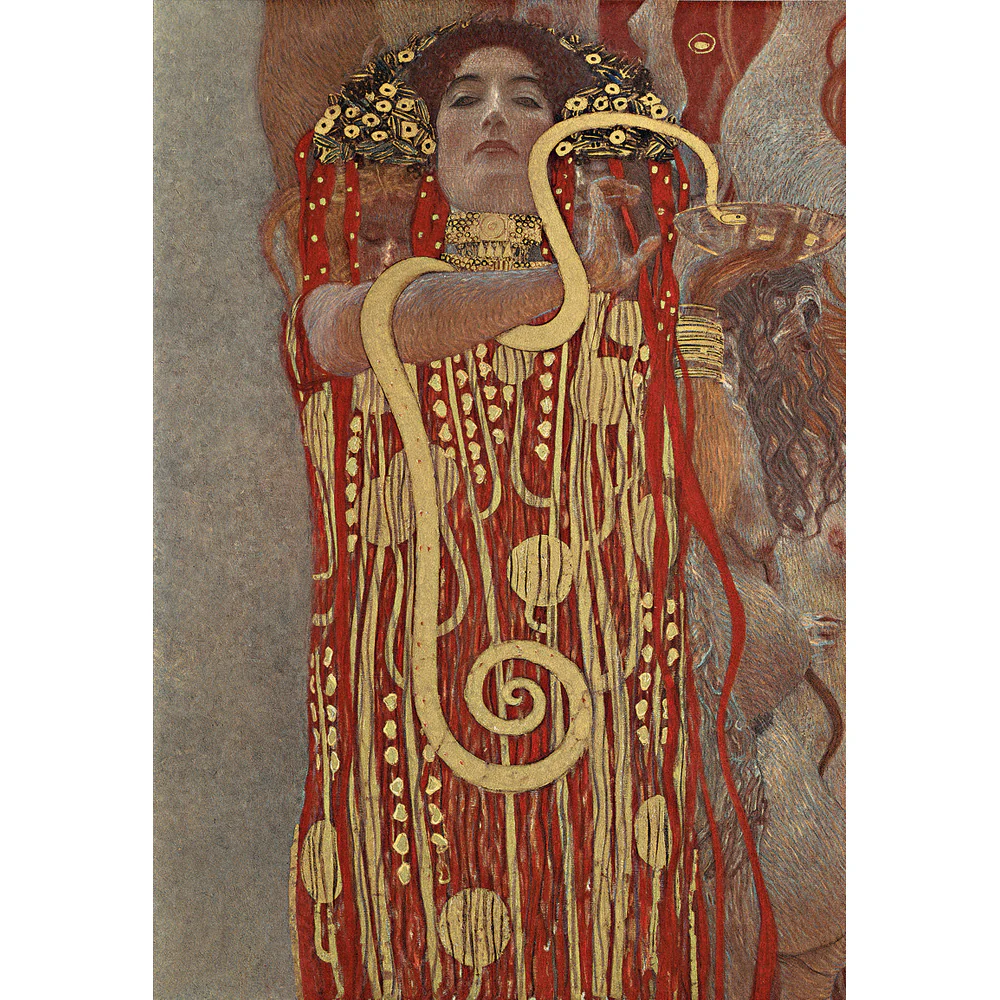 Klimt Hygieia Red Dress Art Swing Top - Image 4