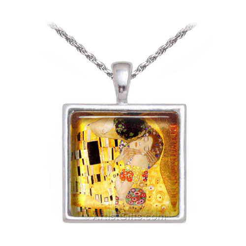 Klimt The Kiss Art Earrings - Image 3