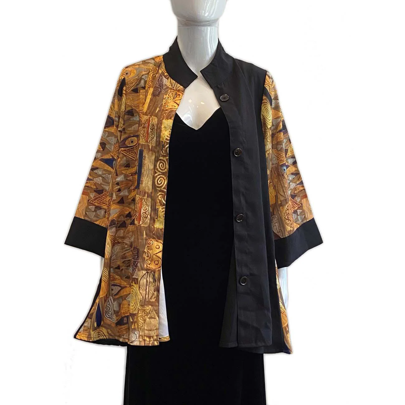 Klimt Woman in Gold Art Swing Top - Image 3