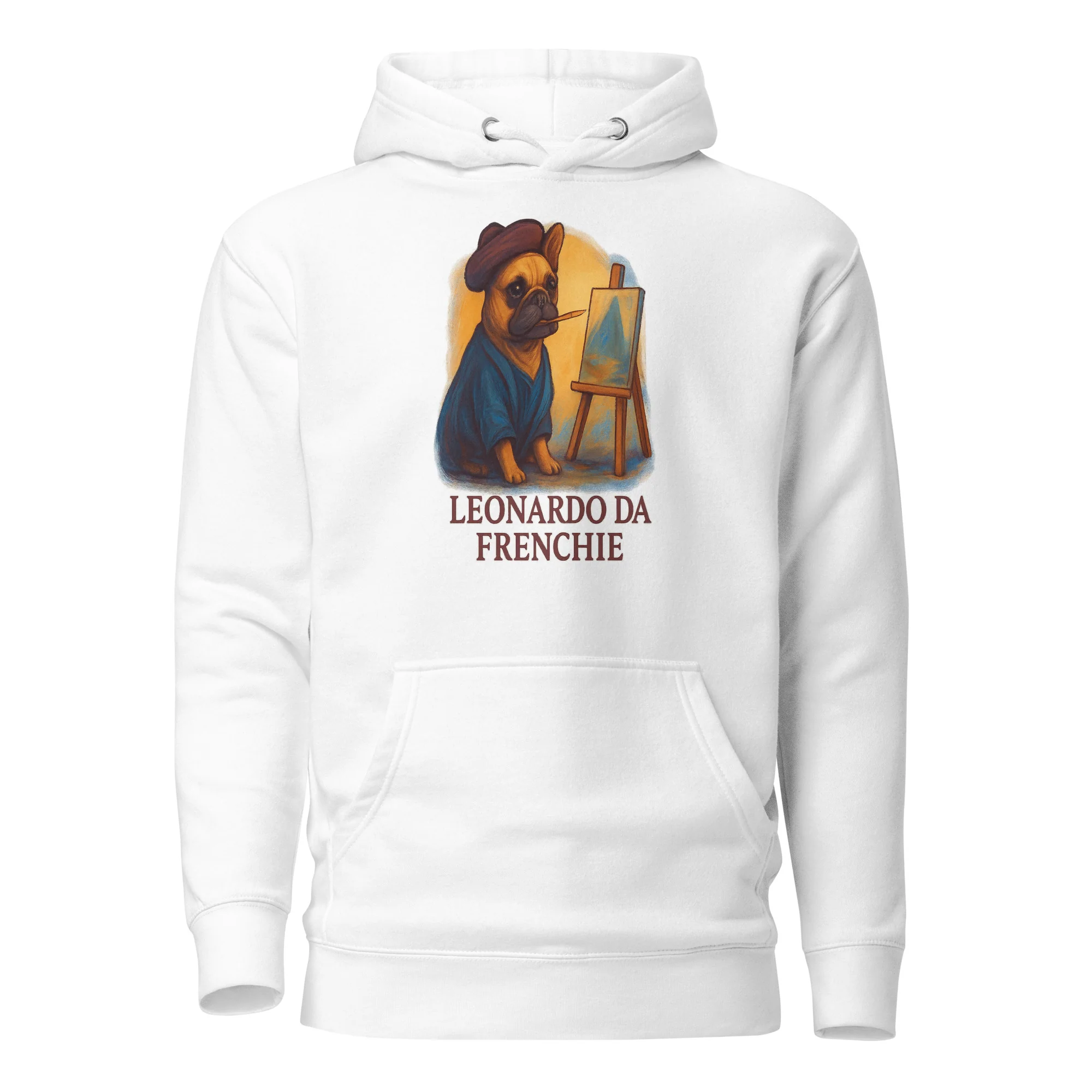 Leonardo Da Frenchie Bulldog Unisex Hoodie