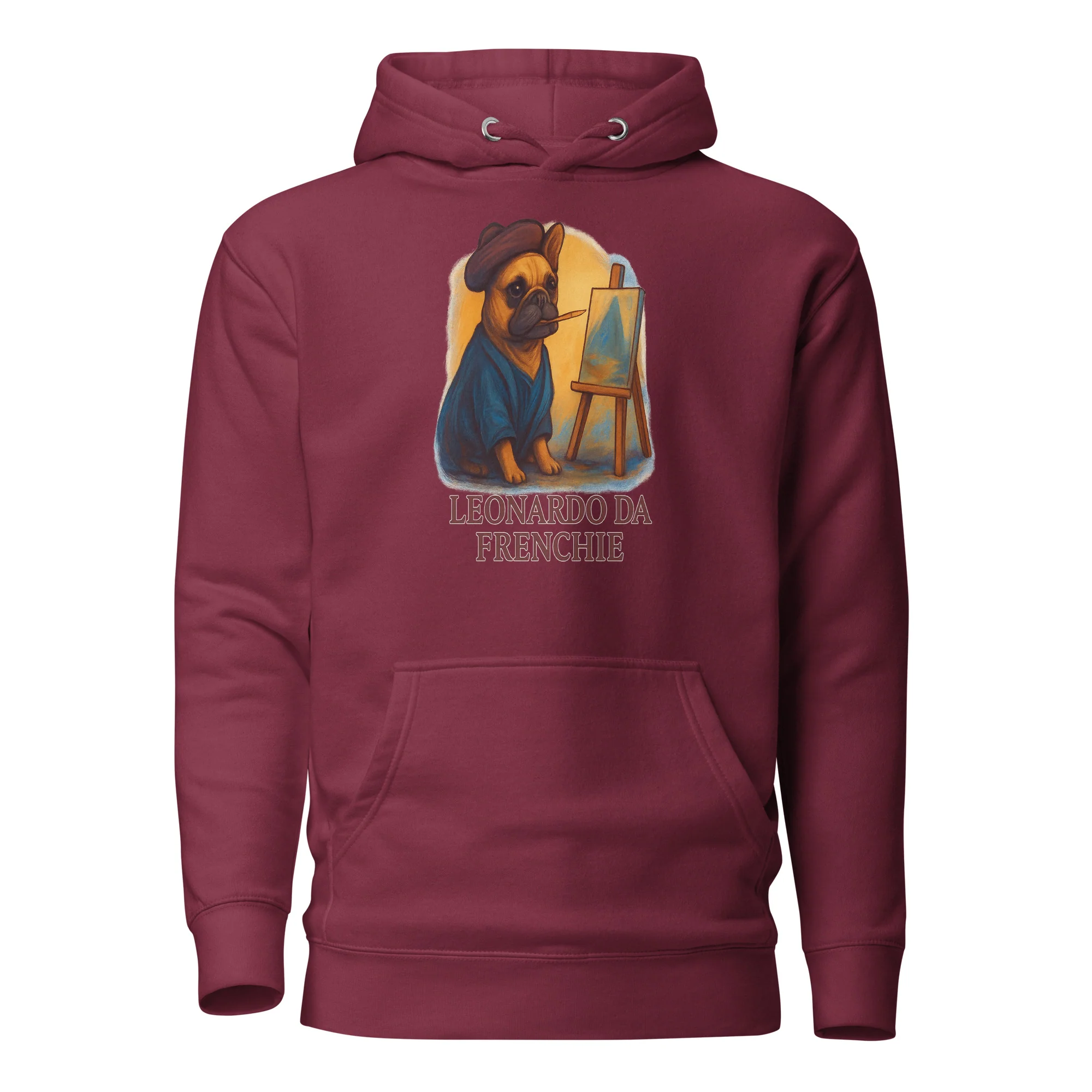 Leonardo Da Frenchie Bulldog Unisex Hoodie - Image 6