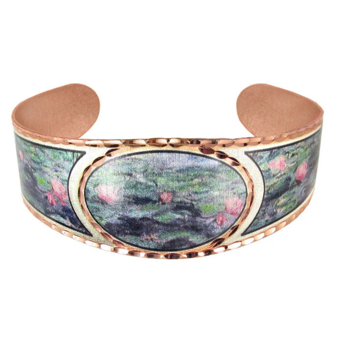 Monet Water Lilies Cutout Art Earrings - Image 4