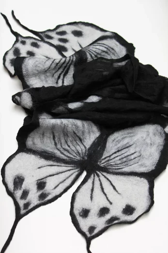 Luna Moth Merino Wool Scarf - Fair Trade Nepal Artisan - Image 3