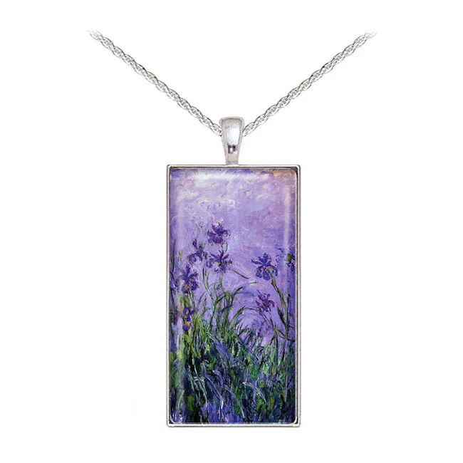 Monet Lilac Irises Earrings - Image 3