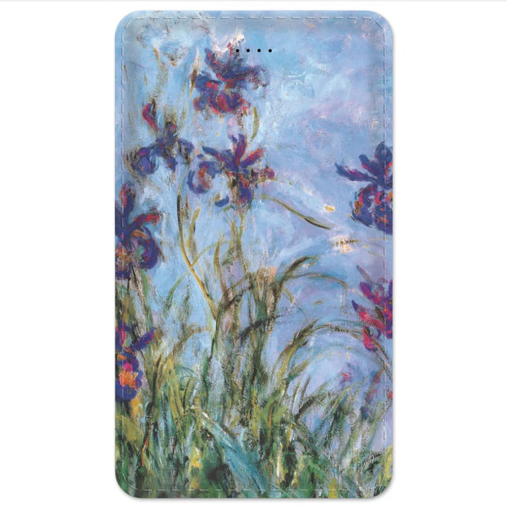 Monet Lilac Irises Portable Power Bank
