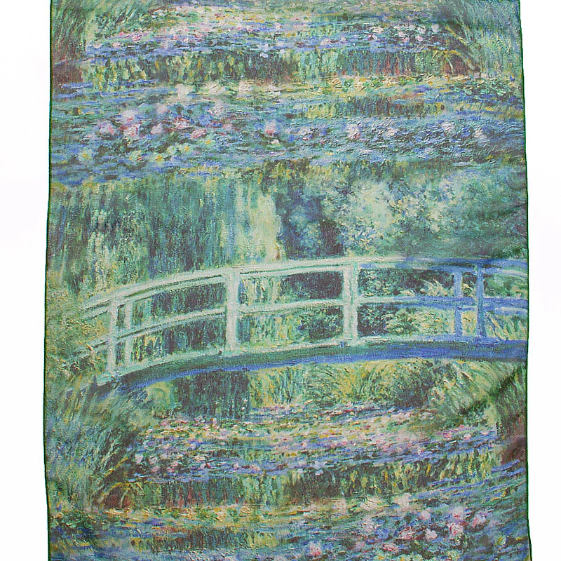 Monet Japanese Bridge Chiffon Scarf - Image 3