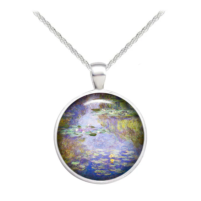 Monet Reflections Art Glass Earrings - Image 3