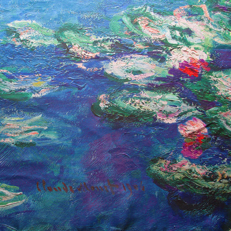 Monet Water Lilies Chiffon Scarf - Image 3