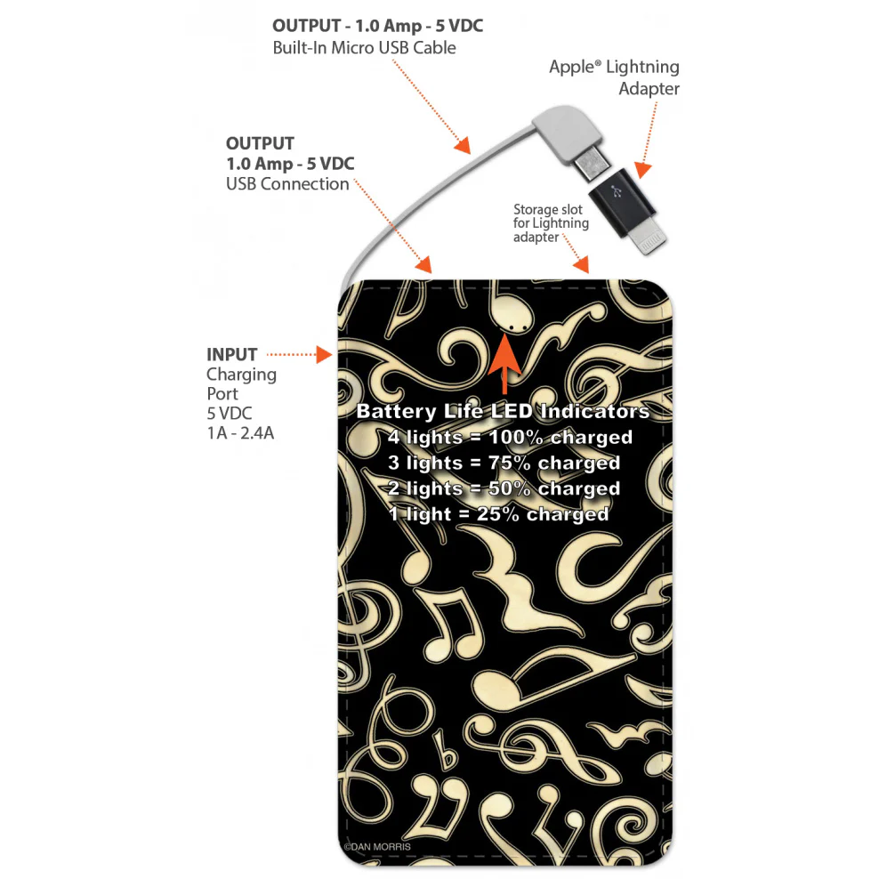 Music Theme Portable Power Bank - Image 2
