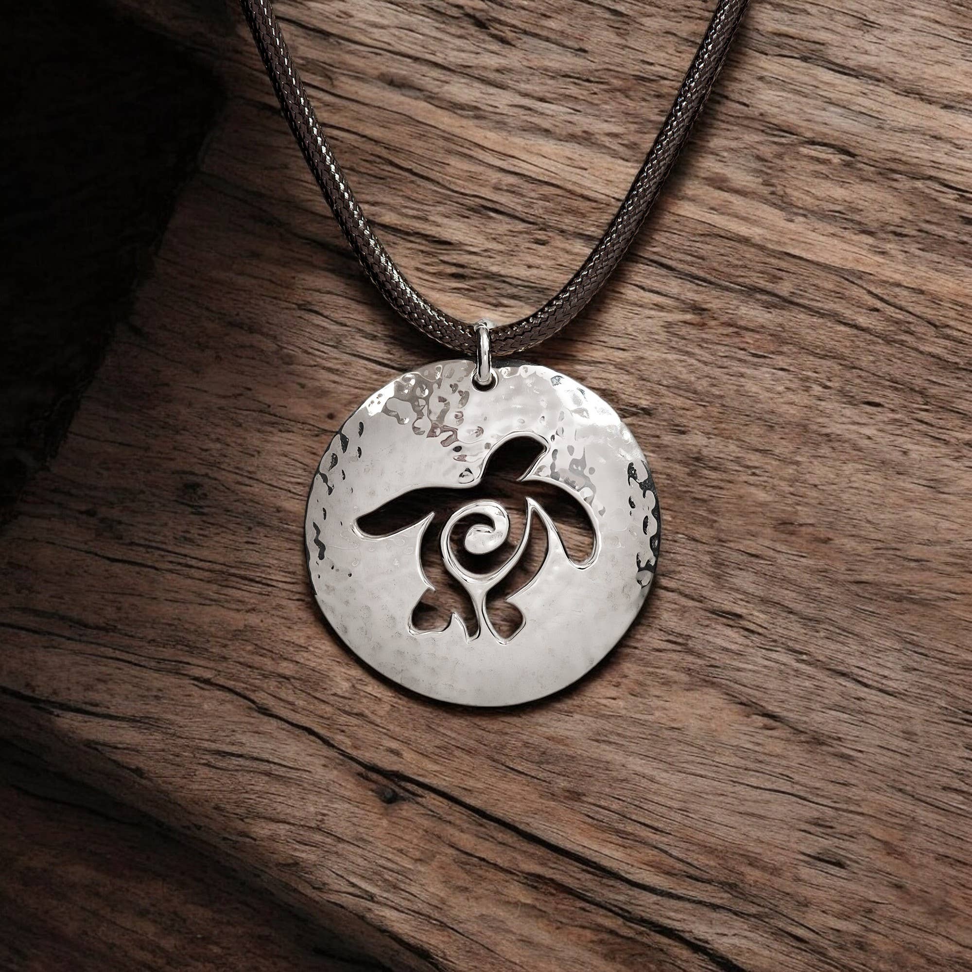 Sterling Silver Ocean Traveler Sea Turtle Medallion - Iconic Marine Jewelry - Image 4