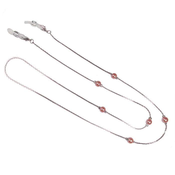 Pearl Pink Bead Eyeglass Chain
