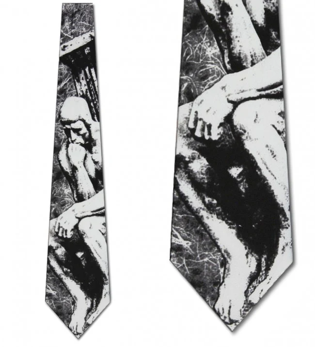 Rodin The Thinker Museum Art Necktie