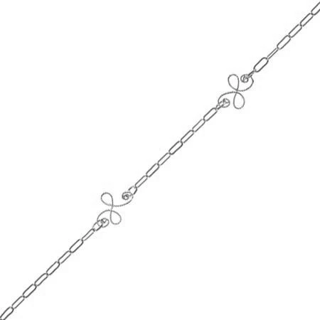 Link & Flower Silver Eyeglass Chain - Image 2