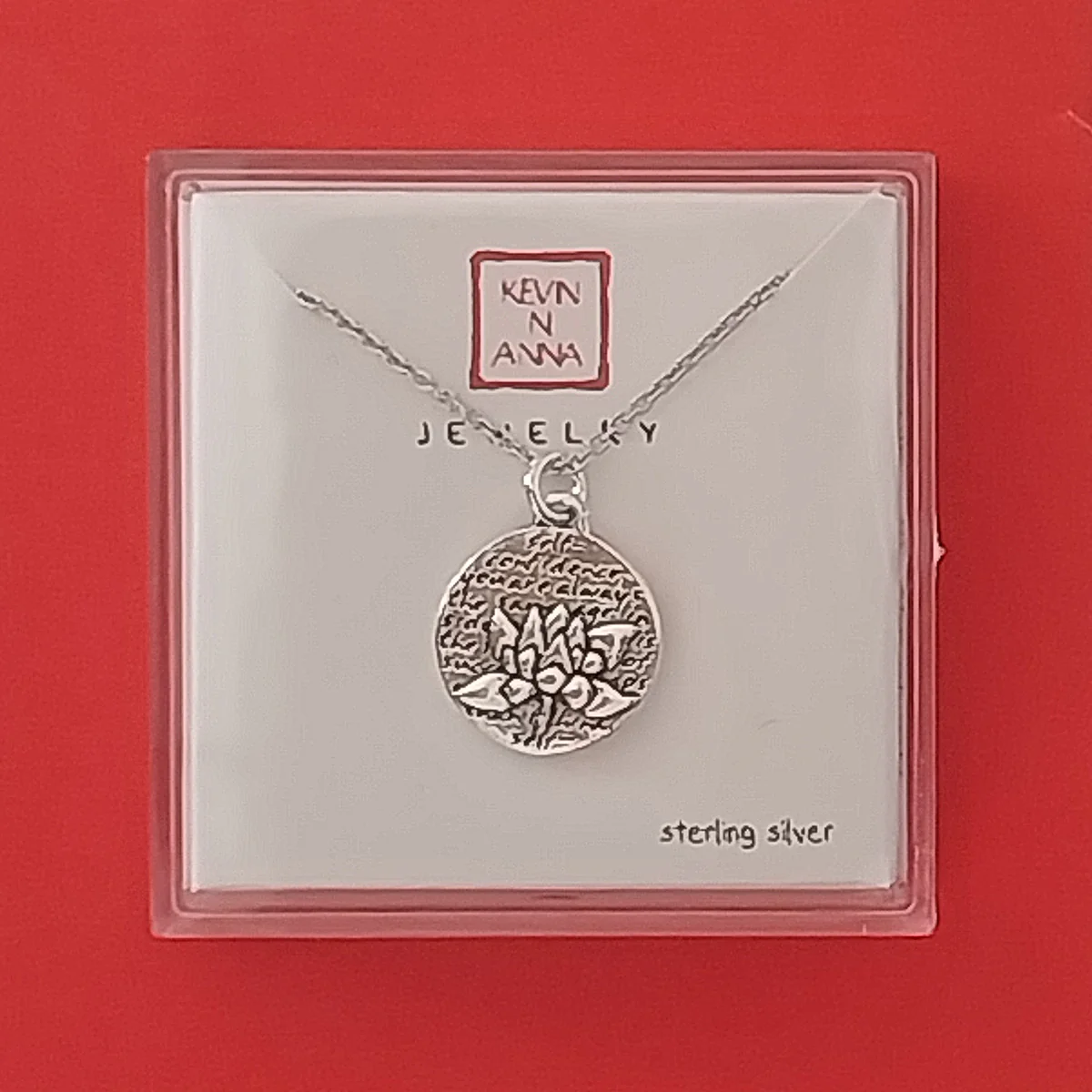 Inspirational Silver Lotus Flower Necklace, Made in the USA - Image 3