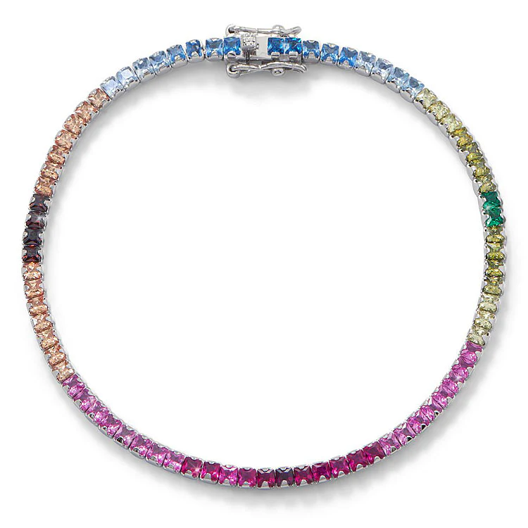 Rainbow Sparkle Hoop Earrings - Image 3
