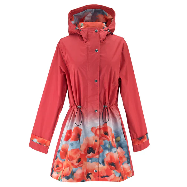 Stained Glass Poppies Raincoat  by Galleria - Image 3