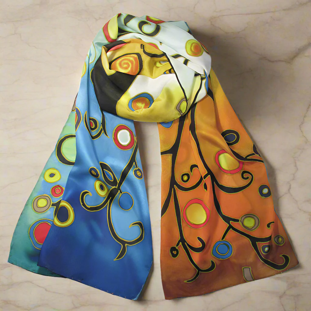Klimt Tree of Life Inspired Art Scarf