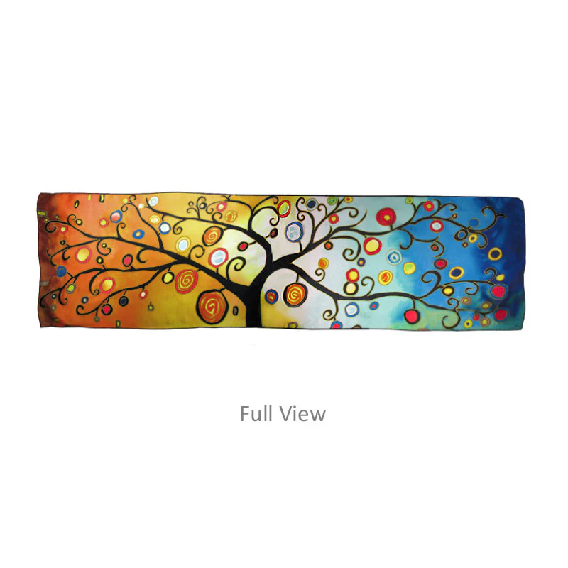 Klimt Tree of Life Inspired Art Scarf - Image 2