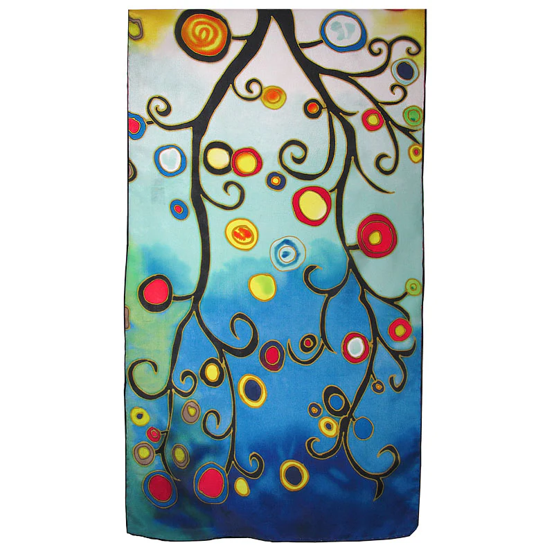 Klimt Tree of Life Inspired Art Scarf - Image 3