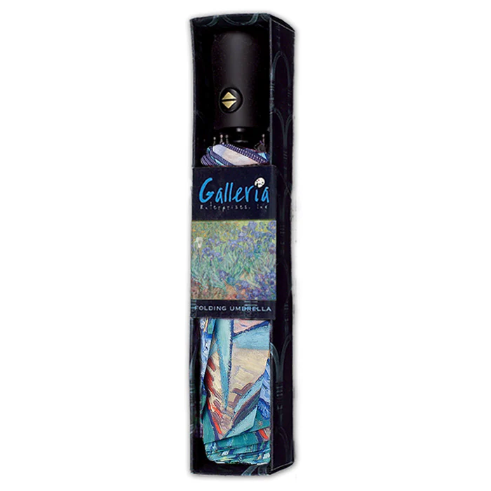 Van Gogh Irises Folding Art Umbrella - Image 4