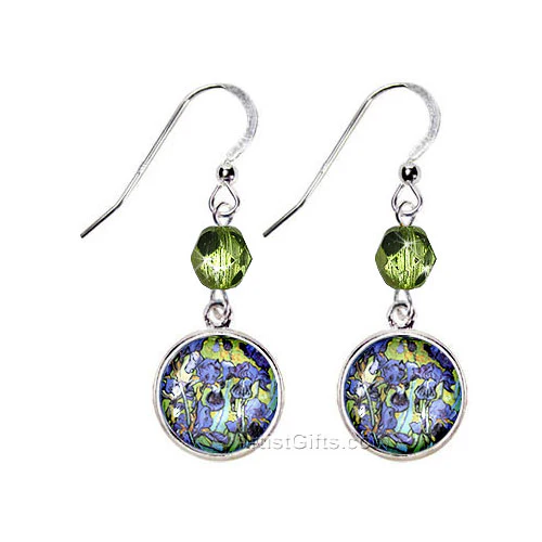 Van Gogh Irises Art Necklace - Image 4