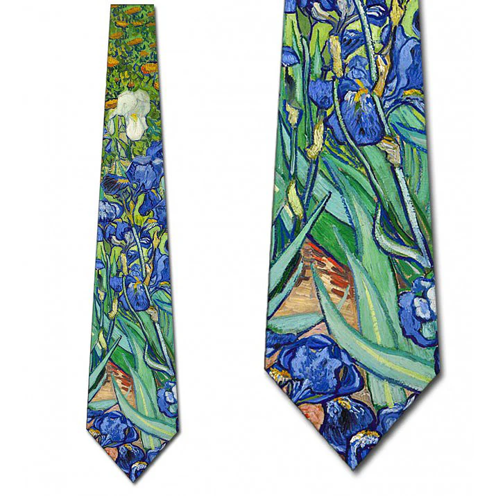 Van Gogh Irises Art Necktie - Image 2
