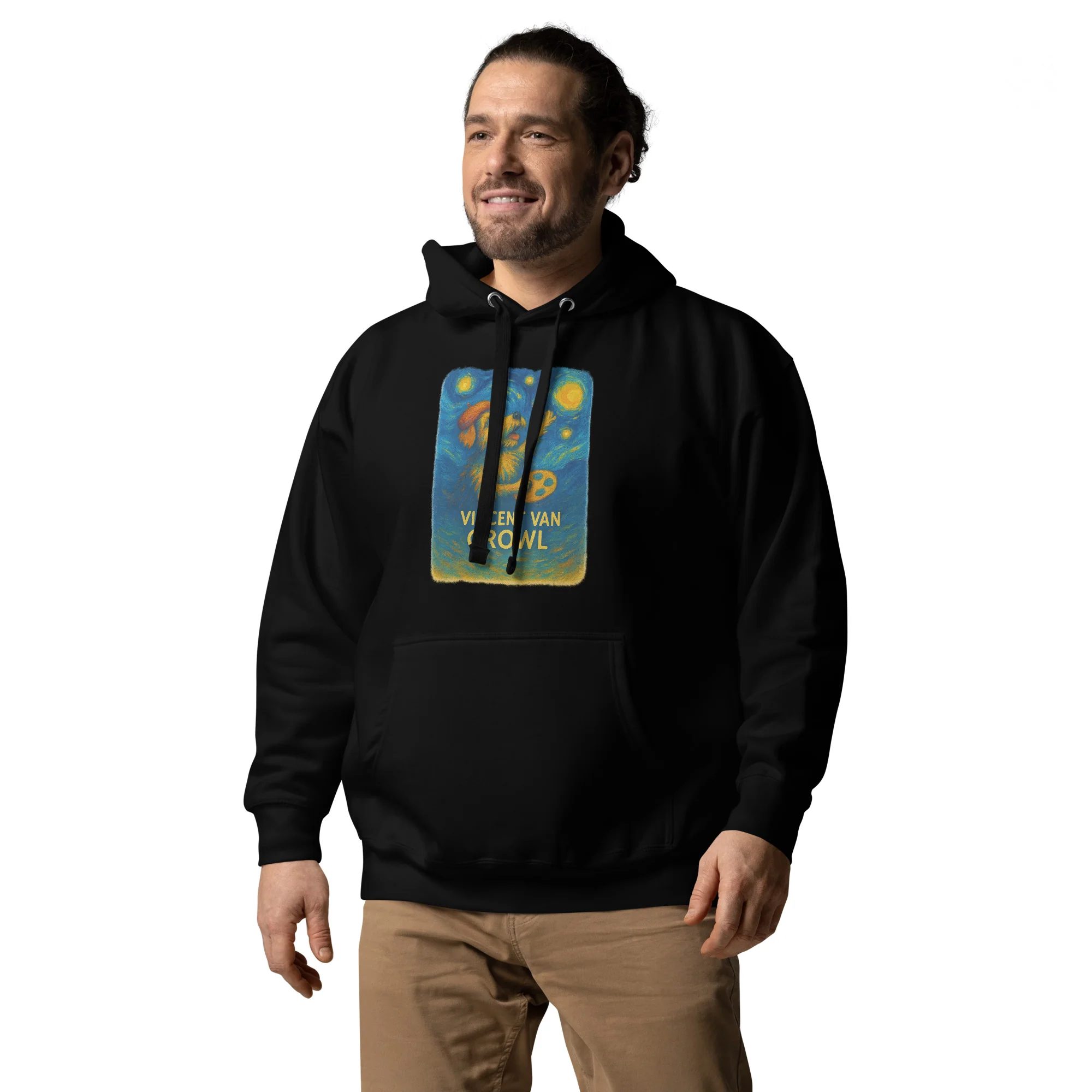 Vincent Van Growl Starry Night Unisex Hoodie - Image 9