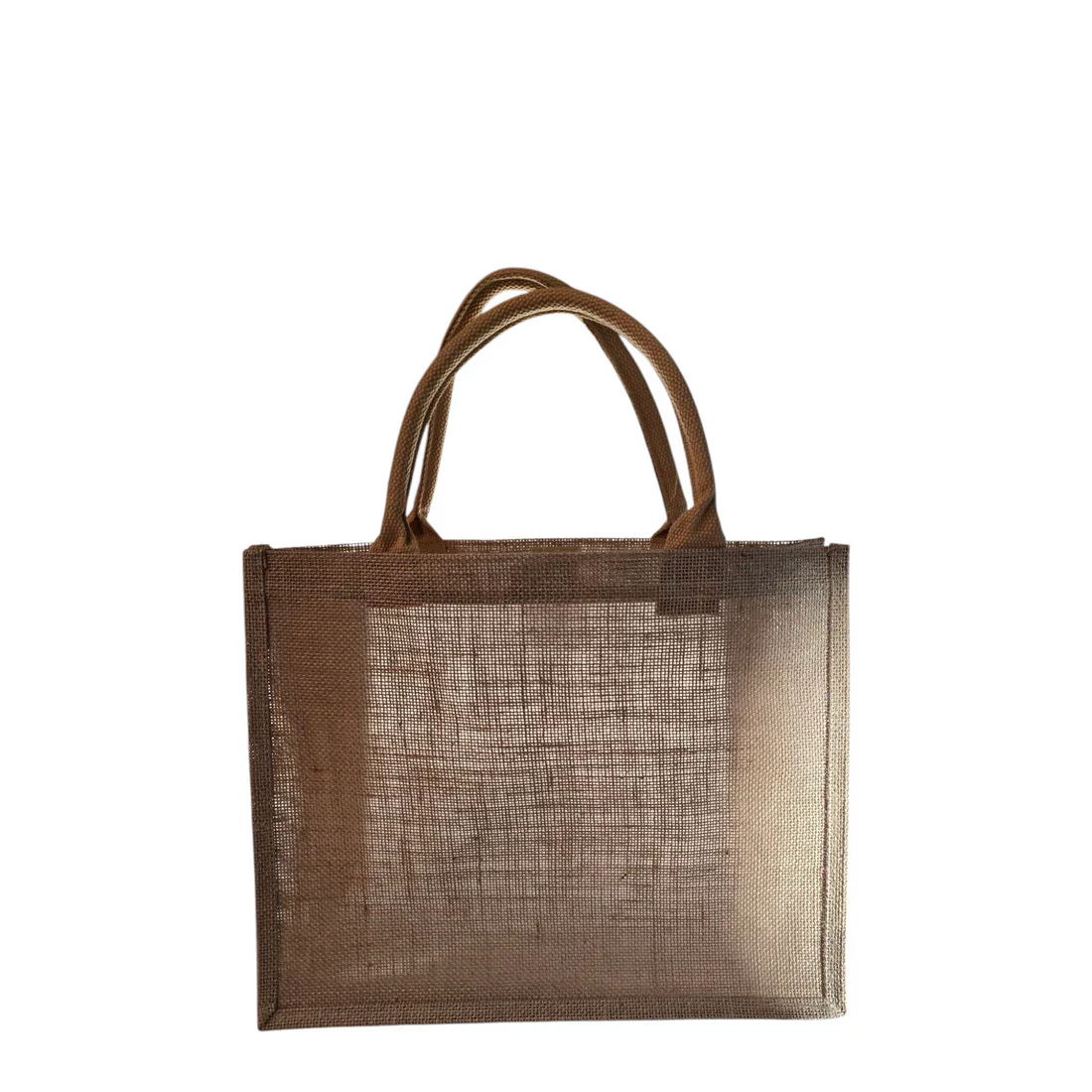 Elegant Lady in Black Tote Bag on Red Jute - Hand Painted - Image 5