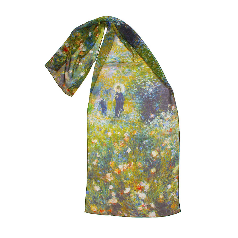 Renoir Summer Landscape Chiffon Scarf - Image 2